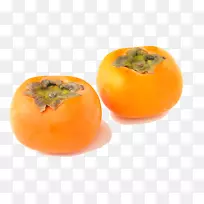 柿子水果食品-两个柿子