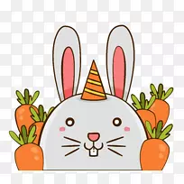 小白兔胡萝卜欧洲兔子利波兔子和胡萝卜
