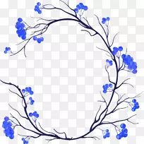 鸟花-蓝莓枝