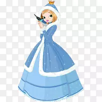 免费公主剪贴画-冬季裙