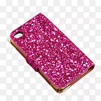iphone 4s闪闪发亮的粉色红玫瑰闪闪发光手机盒010703