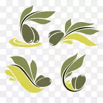橄榄油标志树-卡通橄榄树标志