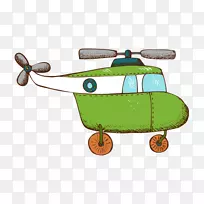 飞机-卡通直升机