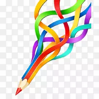 创意图形艺术CMYK色彩模型-笔