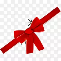 新年礼品卡圣诞贺卡-鲜红蝴蝶结