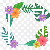 花卉画框热带电影框架彩色花架