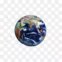 地球-蓝色大理石行星剪辑艺术-宇宙中的水球蓝地球