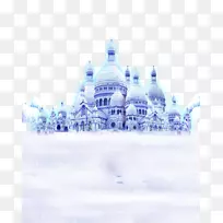 雪免费模板-冬季城堡