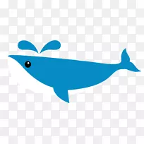 海豚鲨鲸鱼剪贴画-鲨鱼