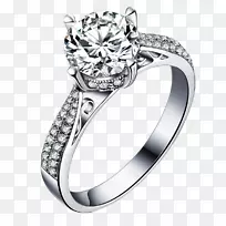 结婚戒指克拉钻石金饰