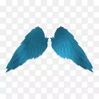 翅膀剪贴画-蓝色翅膀