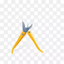 钳子花园工具-黄色剪刀