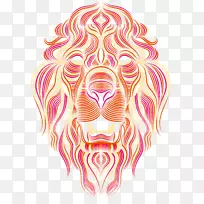 狮子插图-ai引导屏幕
