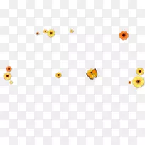 黄色区域图案-向日葵花蝴蝶漂浮材料