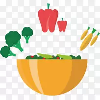 豆类沙拉蔬菜水果夹艺术-蔬菜色拉