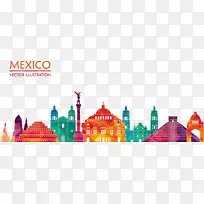 墨西哥城免版税绘画插图图墨西哥城