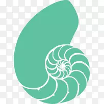 海螺剪贴画-绿色蜗牛