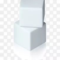矩形叠加纯白色立方体