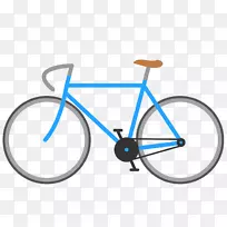 固定齿轮自行车车轮道路自行车卡通蓝色环保自行车