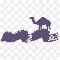 骆驼紫色剪贴画-开胃紫漆骆驼