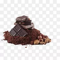 巧克力棒巧克力蛋糕可可固体可可豆巧克力粉和巧克力