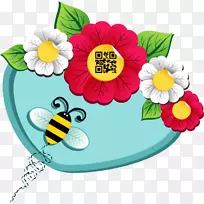 蜜蜂图-美丽的节日卡片提示