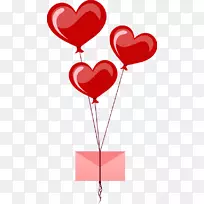 心脏气球情人节剪贴画.心形气球