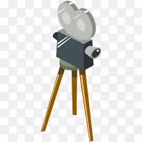 电影摄影机卡通片艺术放映机