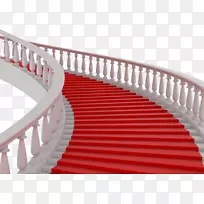 楼梯地毯红纺织品楼梯