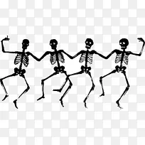人体骨骼舞蹈剪贴画-舞蹈，可爱，骨骼