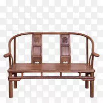 椅子，咖啡桌，长椅，家具，沙发-宽敞的复古弯曲扶手椅