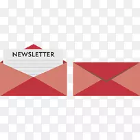 电子邮件营销通讯像素图标-文学信封