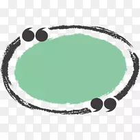 圆形粉笔椭圆-绿色椭圆形标题栏