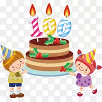 生日蛋糕祝你生日快乐-蛋糕糕点孩子卡通海报宣传材料