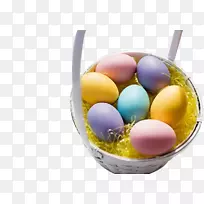 复活节兔子彩蛋篮壁纸一桶彩蛋