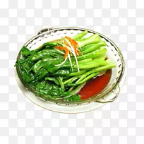 粤菜、火锅、炒菜、蔬菜吃-煮卷心菜