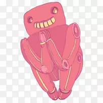 机器人手臂粉红机器人