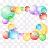 剪贴画-彩色泡泡