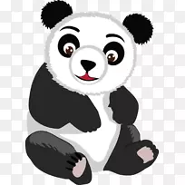 大熊猫熊红熊猫可爱剪贴画手绘熊猫