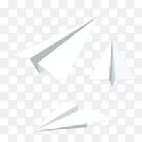 白色三角区域图案-白纸飞机