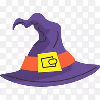 女巫帽-紫色卡通女巫帽