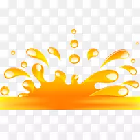 液滴飞溅-美丽的金色水滴