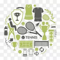标志信息图形图标.网球材料元素