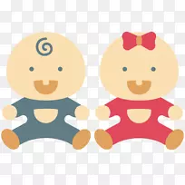 婴幼儿剪贴画.男女婴儿材料