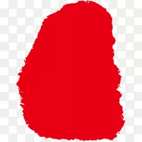 红色圆几何形状不规则几何红色密封
