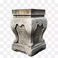 石雕排坊柱雕塑-古代石座