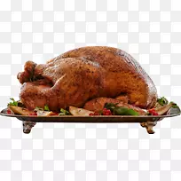 火鸡肉感恩节晚餐烹饪-鸡肉和火鸡