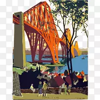 苏格兰海报版画普拉卡特诺科维-桥