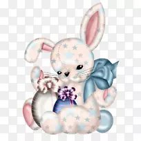 复活节兔子插图-可爱的兔子