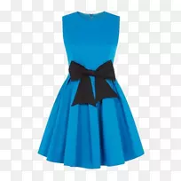服装t恤b时尚服装-蓝色公主连衣裙